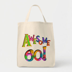 Awesome 60 Birthday T-shirts and Gifts Tote Bag