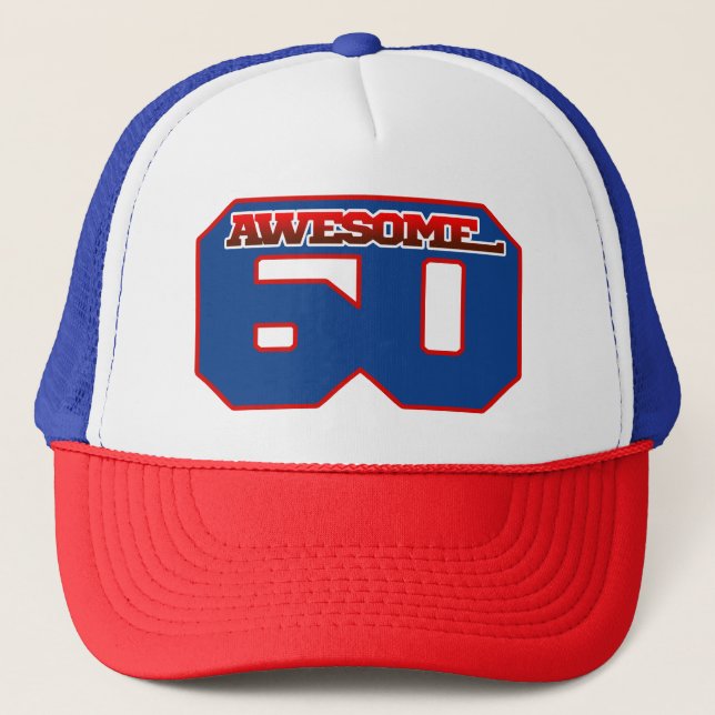 awesome 60 trucker hat (Front)