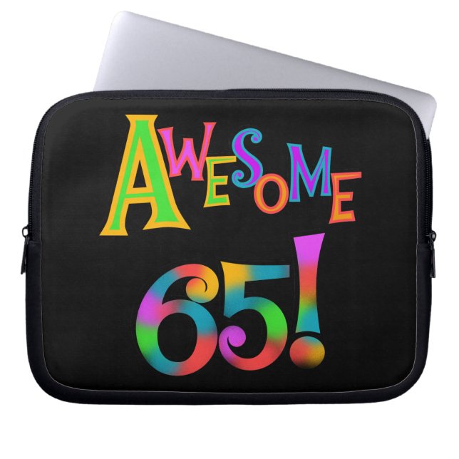 Awesome 65 Birthday Tshirts and Gifts Laptop Sleeve (Front)