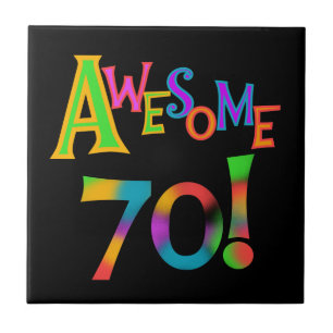 Awesome 70 Birthday T-shirts and Gifts Tile