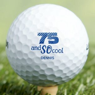 Awesome 75th Birthday Granddad Cool Blue Custom Golf Balls