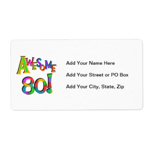 Awesome 80 Birthday T-shirts and Gifts