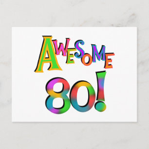 Awesome 80 Birthday T-shirts and Gifts Postcard