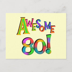 Awesome 80 Birthday T-shirts and Gifts Postcard