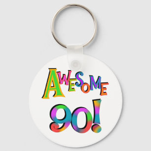 Awesome 90 Birthday T-shirts and Gifs Key Ring