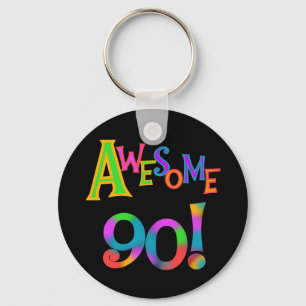 Awesome 90 Birthday T-shirts and Gifs Key Ring