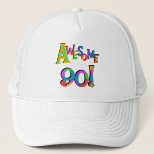 Awesome 90 Birthday T-shirts and Gifs Trucker Hat