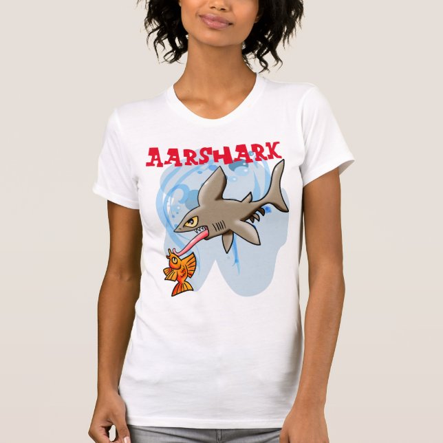 Awesome Aarshark catching a fish. T-Shirt (Front)