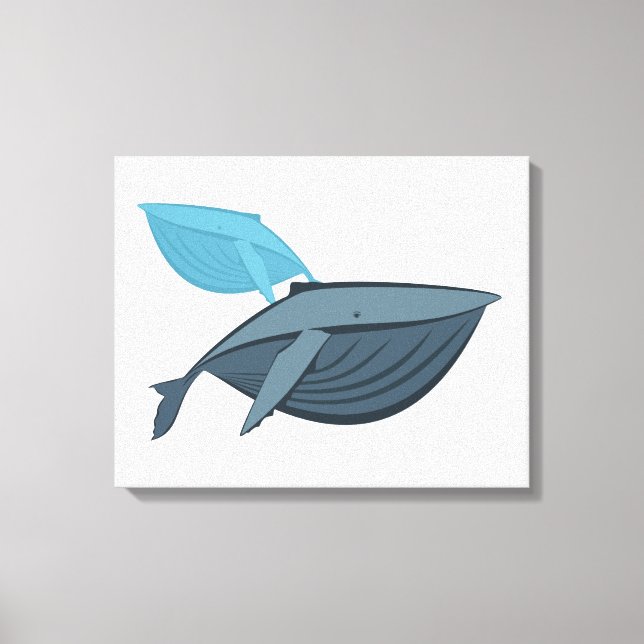 Awesome Abstract Whale Canvas Print! Print (Front)