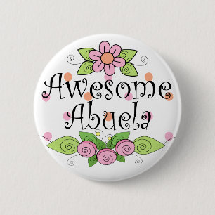 Awesome Abuela T-Shirt 6 Cm Round Badge