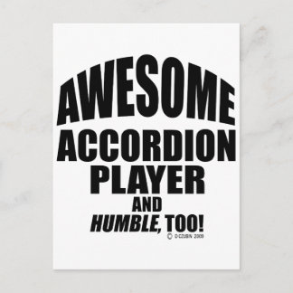 Awesome Accordion Player Postcard