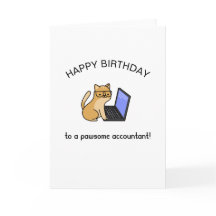 awesome accountant funny cute office cat birthday