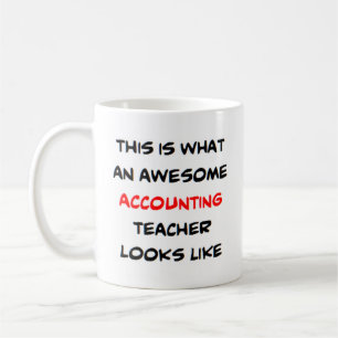 awesome accounting teacher coffee mug