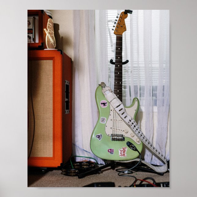Awesome Acoustic Guitar Poster (Front)