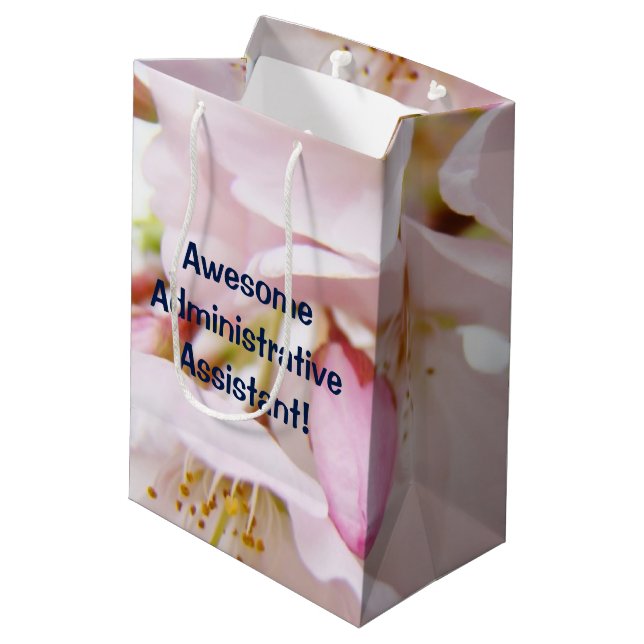 Awesome Administrative Assistant gift bags Blossom (Back Angled)