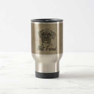 Awesome  adorable funny trendy boxer puppy dog travel mug