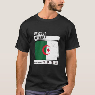 Awesome Algerian Since 1932 Algerian 90th Birthda T-Shirt