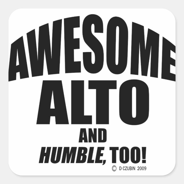 Awesome Alto Square Sticker (Front)
