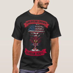 Awesome American Grown With Serbian Roots A Serbia T-Shirt