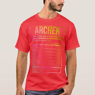 Awesome And Funny Nutrition Label Archer T-Shirt