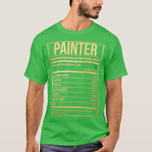 Awesome And Funny Nutrition Label Paint Painting P T-Shirt