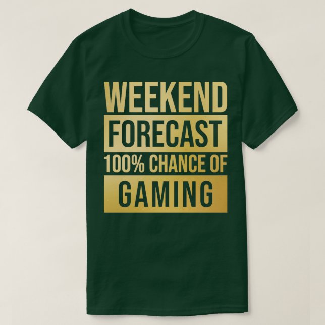 Awesome And Funny Weekend Forecast Hundred Procent T-Shirt (Design Front)