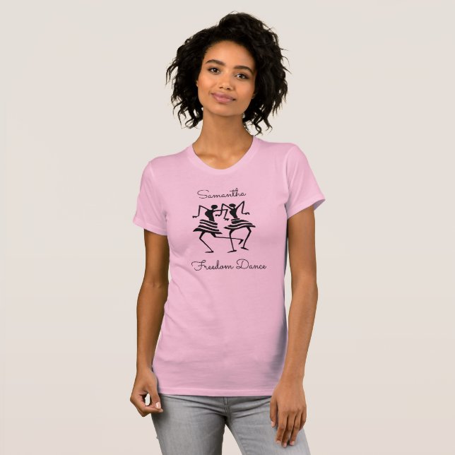 Awesome and Happy Silhouette Dancers  T-Shirt (Front Full)