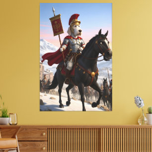 Awesome anthropomorphic Italian Spinone dog canvas Print