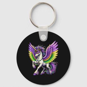 Awesome Apparel Unicorn Mardi Gras - Multicolor  Key Ring