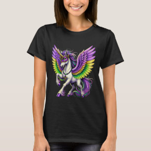 Awesome Apparel Unicorn Mardi Gras - Multicolor T-Shirt