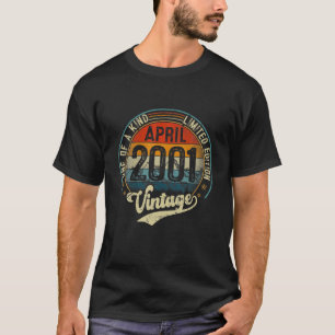 Awesome April 2001 Retro 20Th Birthday Funny Limit T-Shirt