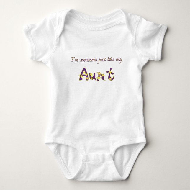 Awesome Aunt Baby Bodysuit (Front)