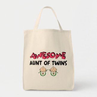AWESOME Aunt of TWINS Tote Bag