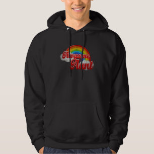 Awesome Aunt Rainbow Colorful Clouds Family Hoodie