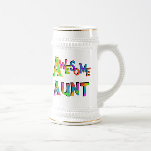 Awesome Aunt T-shirts and Gifts Beer Stein