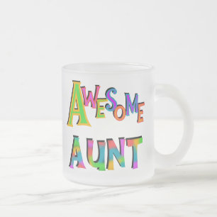 Awesome Aunt T-shirts and Gifts Frosted Glass Coffee Mug