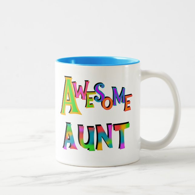 Awesome Aunt T-shirts and Gifts Two-Tone Coffee Mug (Right)