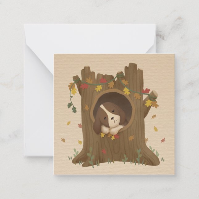Awesome Autumn: Beagle Card (Front)