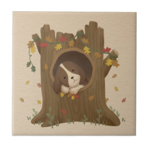 Awesome Autumn: Beagle Tile