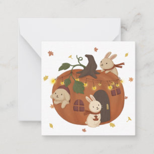 Awesome Autumn: Bunny & Pumpkin Card