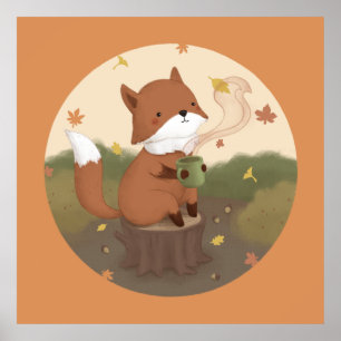 Awesome Autumn: Fox Poster