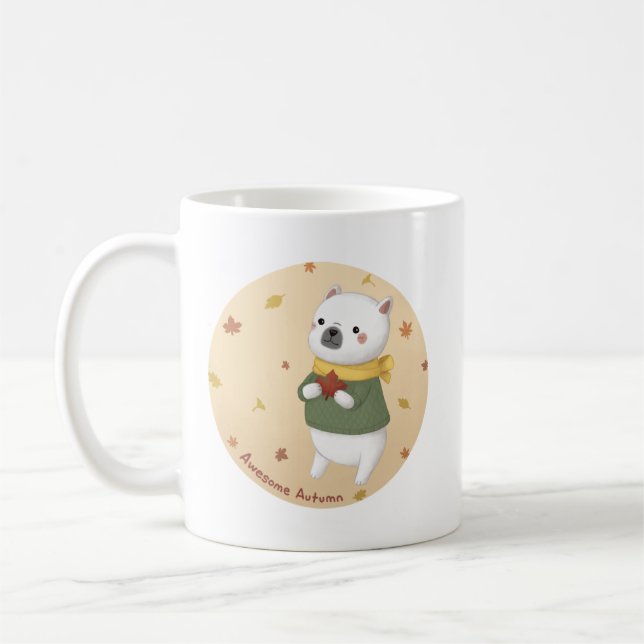 Awesome Autumn Illustration Art Coffee Mug (Left)