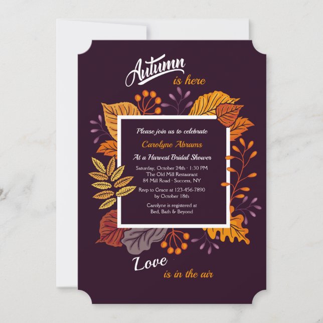 Awesome Autumn Invitation (Front)