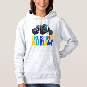Awesome awareness Monster Truck Crushing Austim Sh Hoodie