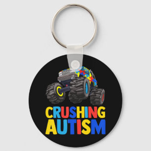 Awesome awareness Monster Truck Crushing Austim Sh Key Ring