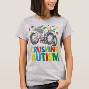 Awesome awareness Monster Truck Crushing Austim Sh T-Shirt