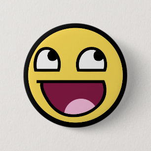 awesome /b face 6 cm round badge