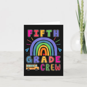 Awesome Back To School Cute Fifth Grade Squad Teac Card