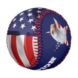Awesome Bald Eagle, The American Flag, Star Baseball
