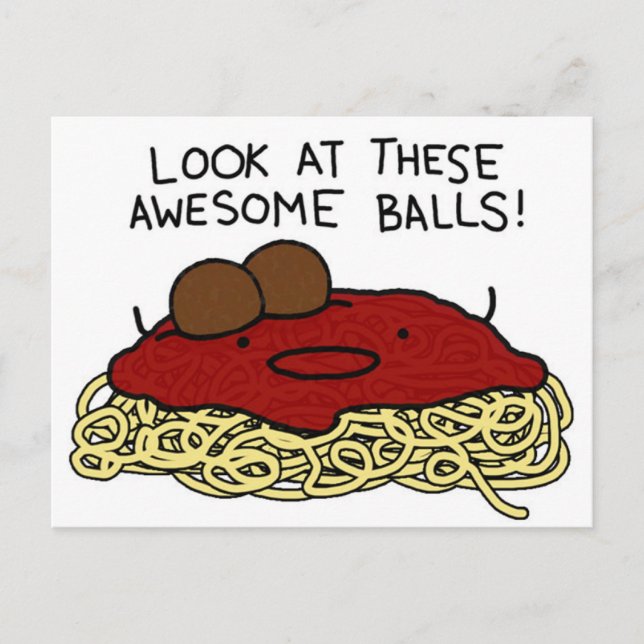 Awesome Balls Postcard (Front)
